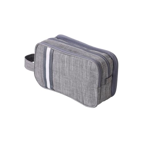 CPAOWEHF Reise-Make-up-Tasche, große Make-up-Tasche, Reise-Kosmetiktasche, tragbare Kulturtasche für Damen und Mädchen, grau, S von CPAOWEHF