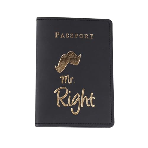 CPAOWEHF Reisepasshülle Reisepasshülle für Herrn oder Frau Reisepasshülle für Damen Herren Reisepasshüllen Reisepasshülle Geschenke Mr. Mrs. Hüllen Halter, Schwarz , Mass Beauty von CPAOWEHF