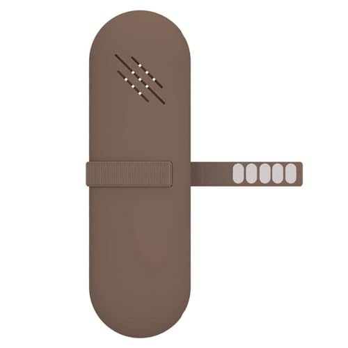 CPAOWEHF Silikon-Make-up-Pinselhalter, tragbare Reise-Make-up-Pinsel-Tasche für Frauen und Mädchen, Kosmetikpinsel, coffee, Normal von CPAOWEHF