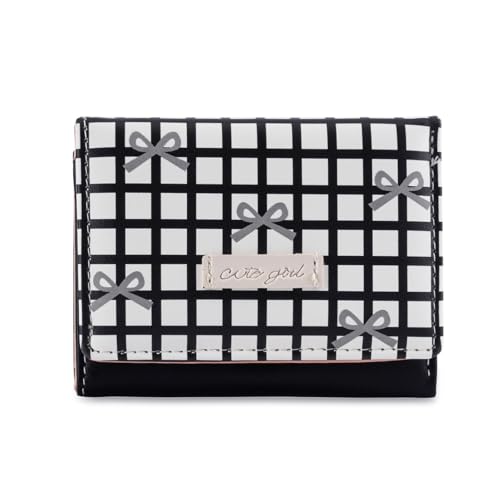 CPAOWEHF Stilvolle Kurz Gestreifte PU Leder Brieftasche Mit Elegant von CPAOWEHF