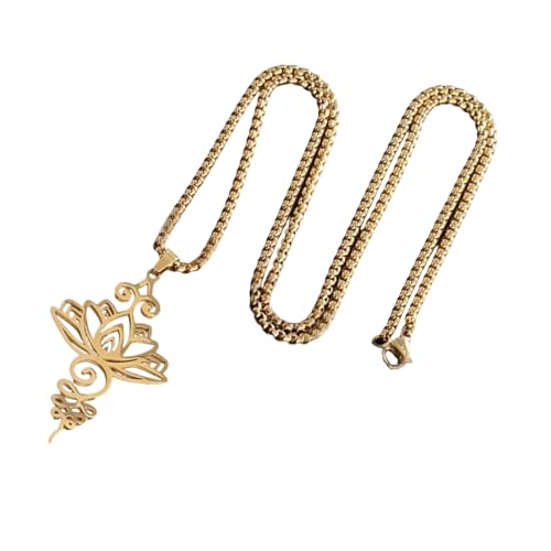 CPAOWEHF Stilvoller Blumenschmuck Anhänger Halskette Anhänger Ohrringe Edelstahl Textur Perfekt Für Partys Oder Feierabendpartyschmuck von CPAOWEHF