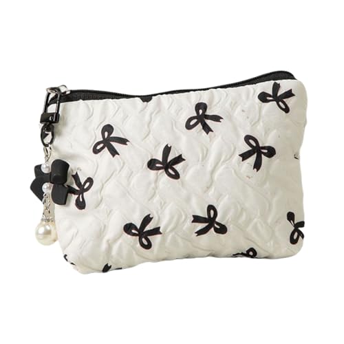 CPAOWEHF Stylish Polyester Bowknot Make Up Tasche Für Frauen Tragbare Reisekosmetiklager Organisierte Toilettenbeutel Für Den Täglichen Gebrauch Trendsetter Kosmetikkoffer von CPAOWEHF