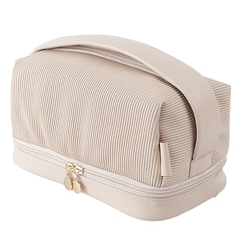 CPAOWEHF Toast-Make-up-Tasche, Kosmetiktasche, Make-up-Tasche, Strand, Reisen, Kulturbeutel für Frauen und Mädchen, weiß, L CPAOWEHF Toast-Make-up-Tasche, Kosmetiktasche, Make-up-Tasche, Strand, Reisen, Kulturbeutel für Frauen und Mädchen, weiß, L von CPAOWEHF