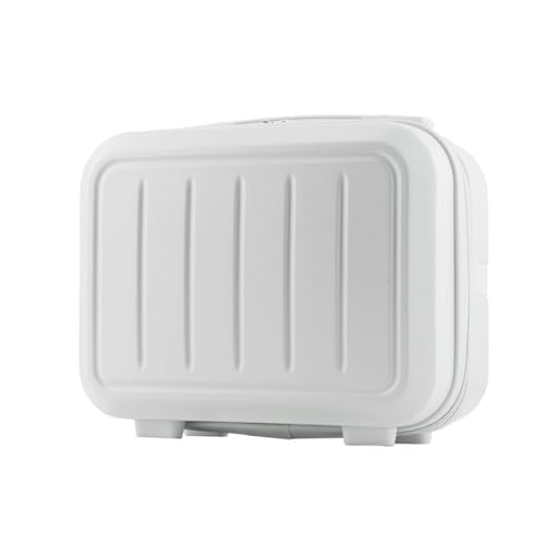 CPAOWEHF Tragbares 35,6 cm Make-up Reise-Handgepäck ABS Tragetasche Make-up Koffer Kosmetiktasche für Reisen Camping Frauen Mädchen, weiß, Normal von CPAOWEHF