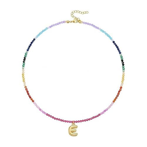CPAOWEHF Verstellbarer Regenbogen Brudel Brepuld Letter Halskette Mit Farbenfrohen Edelsteinen Perlen 14K Gold Plattiert Strandschmuck Accessoire Frauen Farbenfrohe Strandschmuck CPAOWEHF Verstellbarer Regenbogen Brudel Brepuld Letter Halskette Mit Farbenfrohen Edelsteinen Perlen 14K Gold Plattiert Strandschmuck Accessoire Frauen Farbenfrohe Strandschmuck von CPAOWEHF