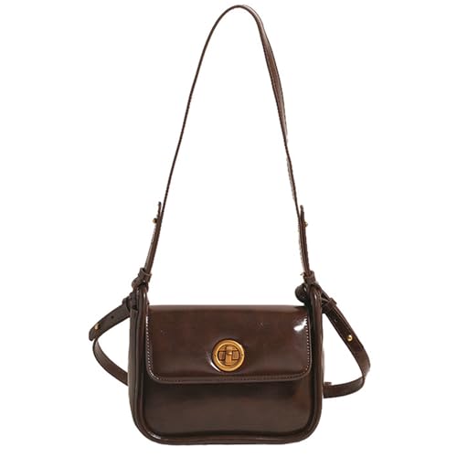 CPAOWEHF Winter Achselhöhlen Tasche Für Frauen Square Retro Pendeln Stilvolle Schulter PU Leder Crossbody Winter Schulter Für Frauen Stilvolle Achselhilfe Handtasche Kleine Quadrat von CPAOWEHF