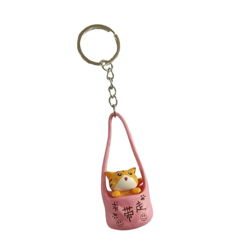 Cartoon Cats Schlüsselbund Schöner Kätzchen Keyring Rucksack Handtasche Anhänger Autoschlüsselkette Entzückende Haustasche Zauberdekorationen Schöner Kätzchen Schlüsselring Haustier Schlüsselbund Cats von CPAOWEHF