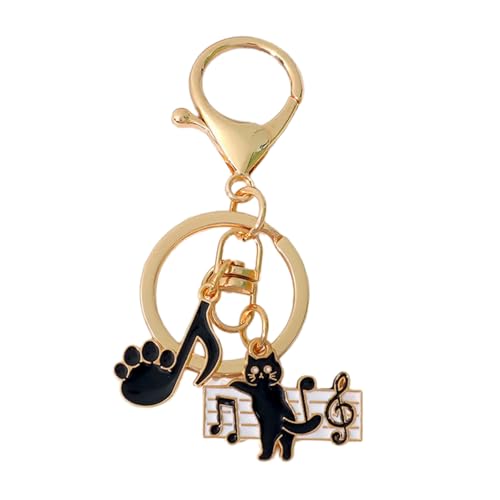 Cats Piano Keyring Music Cats Schlüsselbund Kreative Autokette Musik Note Keyrings Hängende Ornamente Tasche Charme Für Frauenauto Schlüsselkette Note Schlüsselbund Handtasche Charm Piano Keyrings von CPAOWEHF