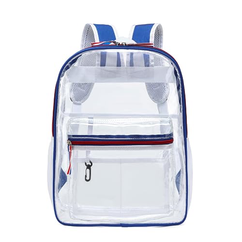 Durchsichtiger Rucksack Für Mädchen Wasserdichter Durchsichtiger Rucksack Robuste Schultasche Für College Arbeit Robuste Durchsichtige PVC Büchertasche von CPAOWEHF