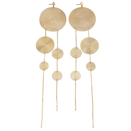 Fashion Leopard Print Disc Tassels Ohrringe Für Frauen Mädchen Böhmische Statement Schmuckgeschenk Mit Allergieresistenten Legierung Übertriebener Ohrschmuck von CPAOWEHF