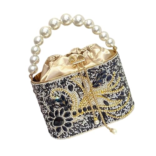 Glitzernde Banketttasche Für Frauen Mädchen Hochzeit Handtasche Geldbeutel Ketten Gurt Umhängetasche Strauchsteine Abend Frauen Elegante Abend Handtasche Strauchsteine Messenger Kette Crossbody von CPAOWEHF