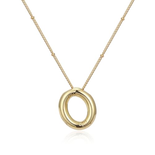 Glossy Letter Pendell Halskette Mit Verstellbarer Länge Trendy Women Accessoires Für Trendige Outfits Und Casual Wear Casual Party Jewelry von CPAOWEHF