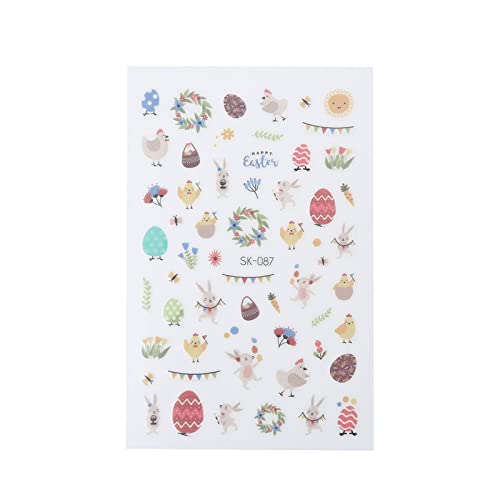 Nagelaufkleber Hase Ei Küken Art Aufkleber Nageldesign Selbstklebende Nagelaufkleber Maniküre Nagelspitzen von CPAOWEHF