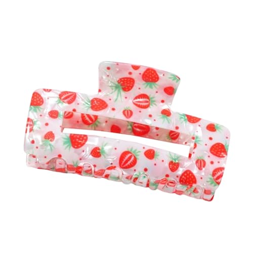 Obst-Haarspange für Mädchen und Frauen, PVC-Haarklammer mit starkem Halt für niedrige Pferdeschwänze und lässiges Styling von CPAOWEHF