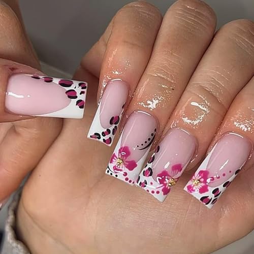 Quadratische Presse Auf Nägeln Gefälschte Nägel Kleber Auf Künstlichem Acryl 24 Pcs Stock Für Damen Girls Klebstoff Nagel von CPAOWEHF