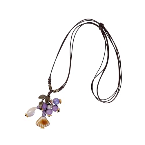 Strukturierte Keramik-Blatt-Schmuck-Halskette, tragbares Design, verstellbare Kette, Dekoration für Damen, legere oder formelle Kleidung, handgefertigte Keramik-Blatt-Halskette, Einheitsgröße, Wie von CPAOWEHF