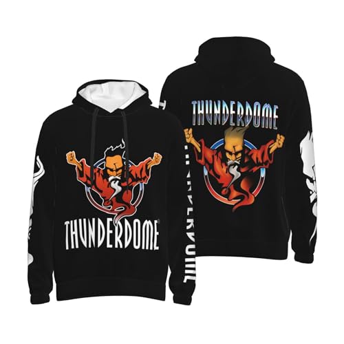 Th*under*do*me Herren-Pullover mit Grafik-Logo, lässiger Pullover, Hoodie, schwarze Sweatshirts für Herren, mit Taschen, weiche Merch-Fans, Kleidung, Hoody für Herren, Tops, 7, S von CPARTS