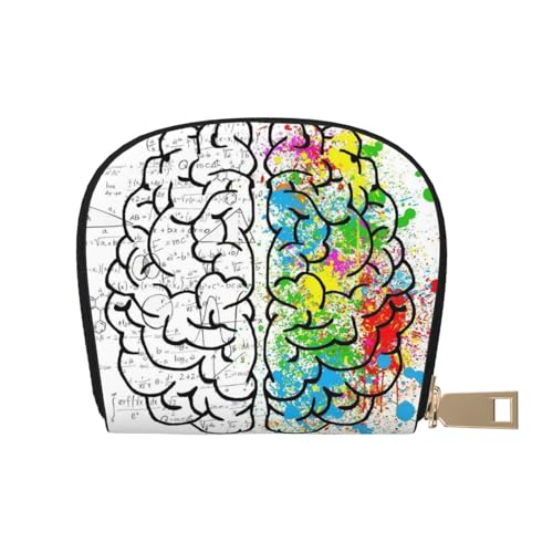 CPEOWZL Geometry Brain Image with Science Print Leather Shell Card Bag Small and Convenient Storage Solution, weiß, Einheitsgröße CPEOWZL Geometry Brain Image with Science Print Leather Shell Card Bag Small and Convenient Storage Solution, weiß, Einheitsgröße von CPEOWZL