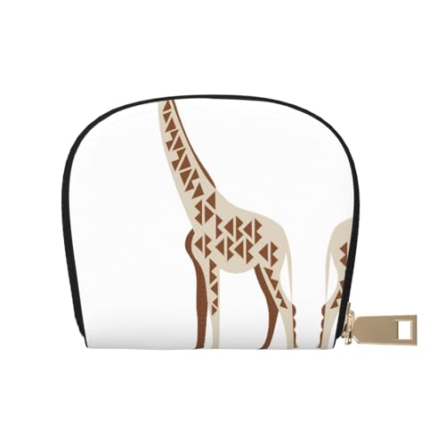 CPEOWZL Spotted Giraffe Print Leder Shell Card Bag Small and Convenient Storage Solution, weiß, Einheitsgröße von CPEOWZL