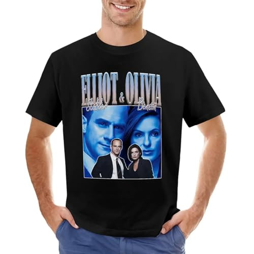 Elliot-Stabler-Olivia-Benson-T-Shirt-Tops-Plus-Size-Tops-Summer-Clothes-tees-Plain-t-Shirts von CPFJHY