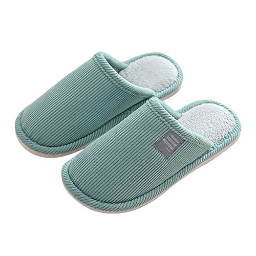 CPIDAH Damen Hausschuhe Winter, Hausschuhe Damen Winter Plüsch Pantoffeln Herren Warm Filzpantoffeln Frauen Bequeme Filzhausschuhe Filz Slippers Unisex Rutschfeste Flauschige Schlappen Grün 38/39 EU von CPIDAH