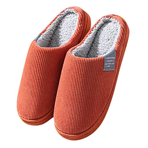CPIDAH Hausschuhe Damen, Hausschuhe Damen Winter Plüsch Pantoffeln Herren Warm Filzpantoffeln Frauen Bequeme Filzhausschuhe Filz Slippers Unisex Rutschfeste Flauschige Schlappen Rot 40/41 EU von CPIDAH