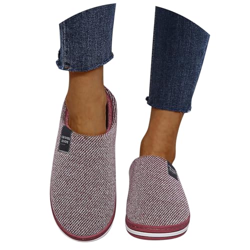CPIDAH Hausschuhe Damen Winter Plüsch Pantoffeln Herren Warm Filzpantoffeln Frauen Bequeme Slippers Unisex Warme Hausschlappen Frauen Bequeme Slippers Flauschige Hüttenschuhe Wassermelone Rot 38/39 EU von CPIDAH