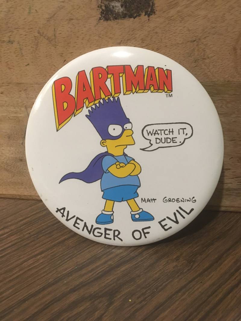 Vintage Simpsons 1989 6 Inch Bart Simpson "Bartman" Avenger Of Evil Knopf - Nostalgie" Lot 3 von CPJCollectibles