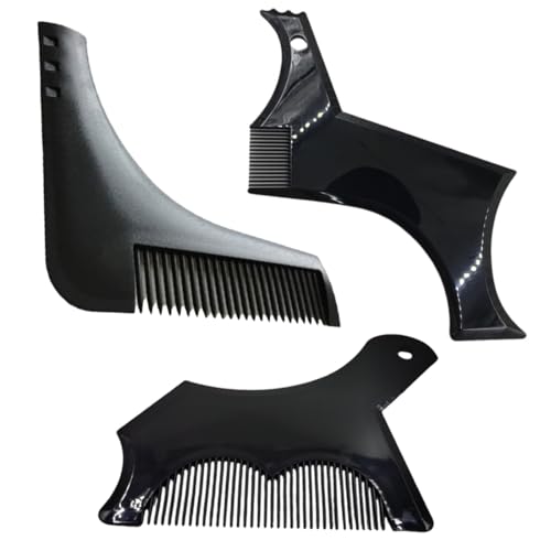 CPJJ 3-teiliger bartschablone herren, Herren-Ziegen-Halsschablonen, für perfektes Schneiden und Trimmen des Bartes, leicht und tragbar von CPJJ