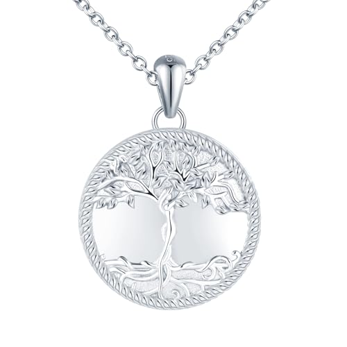 CPSLOVE Damen Fotos Halskettes Medaillons 925 Silber Baum des Lebens Ketten Öffnen Anhänger Mädchen Personalisierte Photo Openable Anhänger Fashion Schmuck Silber von CPSLOVE