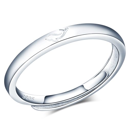 CPSLOVE Elegante Damen Silber Verstellbare Ringe 925 Sterling Silber Mädchen Einfacher Delphin Muster Offener Ring von CPSLOVE