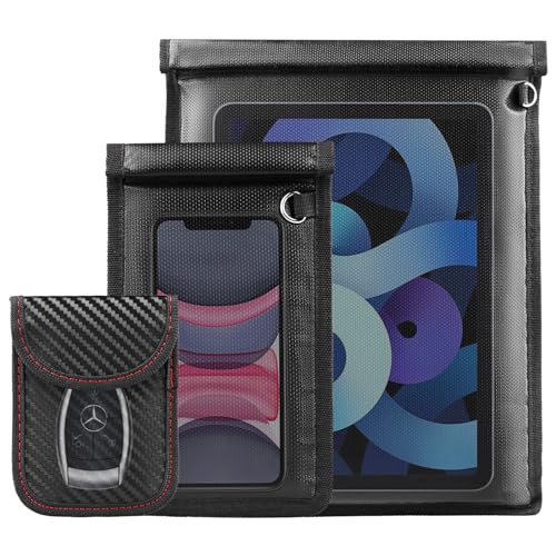 CPWUFIYD Faraday Schlüsselanhänger-Schutz – 3er-Pack Faraday-Taschen Anti-Diebstahl-Hülle für Autoschlüssel, Handys und Tablets, wasserdicht und feuerfest, RFID-Signalblockierung, EMP-Taschen, CPWUFIYD Faraday Schlüsselanhänger-Schutz – 3er-Pack Faraday-Taschen Anti-Diebstahl-Hülle für Autoschlüssel, Handys und Tablets, wasserdicht und feuerfest, RFID-Signalblockierung, EMP-Taschen, von CPWUFIYD