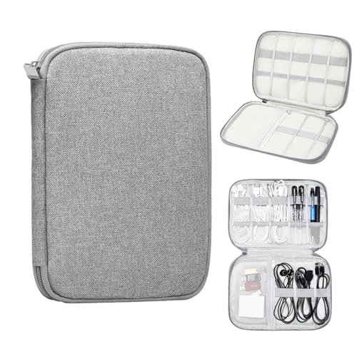 CPYJW Kabeltasche,Reisezubehör Grey Kabeltasche Organizer Travel Essentials Kabel Organizer Tasche Kabel Tasche für Handy Kabel Festplatte Powerbank Sd Karten Kabeltasche Organizer Kabel Organizer von CPYJW