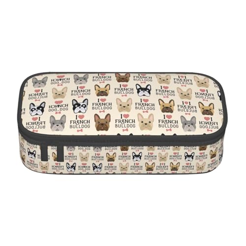 CPyuqw Federmäppchen mit Blumenmuster und Sonnenblumen-Druck, Mehrzweck-Stift-Organizer, Schulbedarf, Schreibwaren, Make-up und Bürogebrauch, Französischer Hund, Einheitsgröße, Schulranzen CPyuqw Federmäppchen mit Blumenmuster und Sonnenblumen-Druck, Mehrzweck-Stift-Organizer, Schulbedarf, Schreibwaren, Make-up und Bürogebrauch, Französischer Hund, Einheitsgröße, Schulranzen von CPyuqw