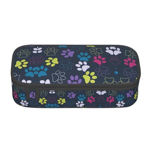 CPyuqw Federmäppchen mit Fisch- und Hai-Aufdruck – Mehrzweck-Stift-Organizer, Schulbedarf, Schreibwaren, Make-up und Bürogebrauch, Niedliche Hundepfote., Einheitsgröße, Schulranzen von CPyuqw