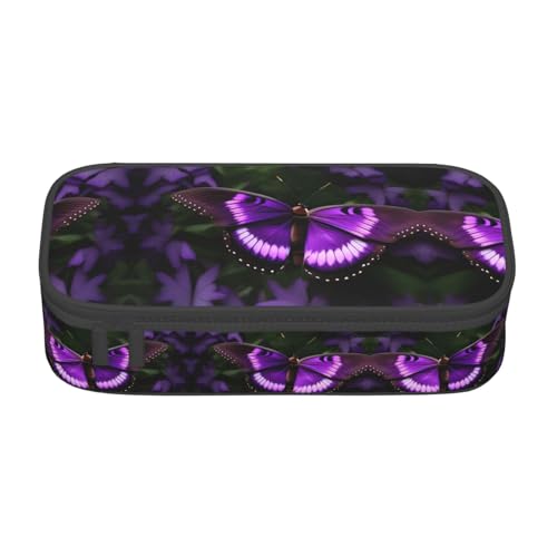CPyuqw Federmäppchen mit Flamingo-Blumendruck, Mehrzweck-Stift-Organizer, Schulbedarf, Schreibwaren, Make-up und Bürogebrauch, Schöner violetter Schmetterling, Einheitsgröße, Schulranzen CPyuqw Federmäppchen mit Flamingo-Blumendruck, Mehrzweck-Stift-Organizer, Schulbedarf, Schreibwaren, Make-up und Bürogebrauch, Schöner violetter Schmetterling, Einheitsgröße, Schulranzen von CPyuqw