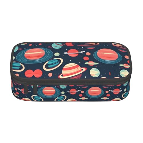 CPyuqw Federmäppchen mit Schmetterlingsmuster, Mehrzweck-Stift-Organizer, Schulbedarf, Schreibwaren, Make-up und Bürogebrauch, Weltall Planeten, Einheitsgröße, Schulranzen von CPyuqw