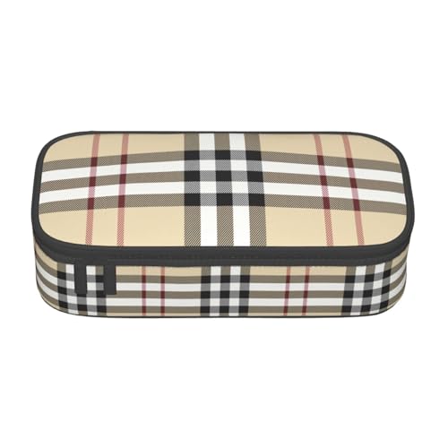 CPyuqw Federmäppchen mit Schneemann-Motiv, Mehrzweck-Stift-Organizer, Schulbedarf, Schreibwaren, Make-up und Bürogebrauch, Grau karierte Linien, Einheitsgröße, Schulranzen von CPyuqw