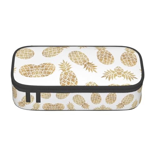 CPyuqw Federmäppchen mit Sonnenuntergängen im Flugzeug – Mehrzweck-Stift-Organizer, Schulbedarf, Schreibwaren, Make-up und Bürogebrauch, Goldene Ananas-Hintergrund, Einheitsgröße, Schulranzen CPyuqw Federmäppchen mit Sonnenuntergängen im Flugzeug – Mehrzweck-Stift-Organizer, Schulbedarf, Schreibwaren, Make-up und Bürogebrauch, Goldene Ananas-Hintergrund, Einheitsgröße, Schulranzen von CPyuqw