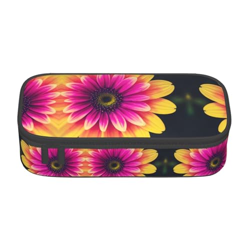 CPyuqw Federmäppchen mit Sushi-Druck – Mehrzweck-Stift-Organizer, Schulbedarf, Schreibwaren, Make-up und Bürogebrauch, Retro Blume, Einheitsgröße, Schulranzen von CPyuqw