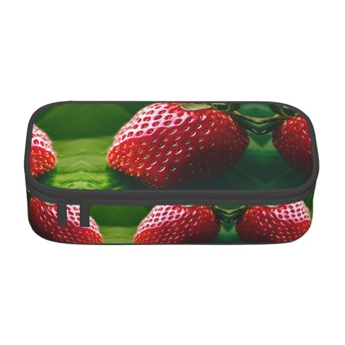 CPyuqw Federmäppchen mit Totenkopf-Motiv, Mehrzweck-Stift-Organizer, Schulbedarf, Schreibwaren, Make-up und Bürogebrauch, erdbeere, Einheitsgröße, Schulranzen von CPyuqw