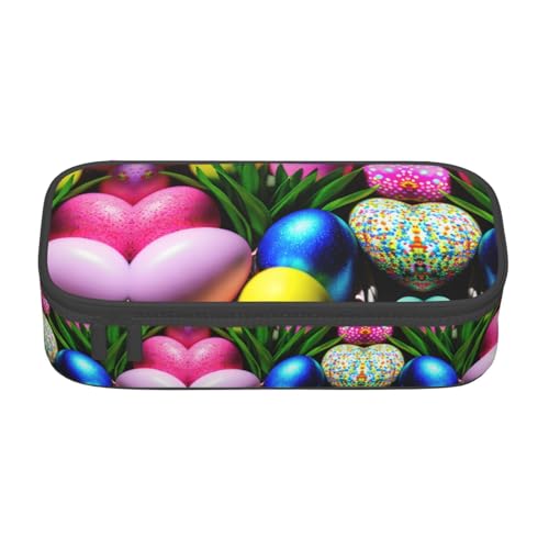 CPyuqw Federmäppchen mit amerikanischem Aufdruck "Flagge von Hawaii" – Mehrzweck-Stift-Organizer, Schulbedarf, Schreibwaren, Make-up und Bürogebrauch, Bunte Ostereier, Einheitsgröße, Schulranzen von CPyuqw