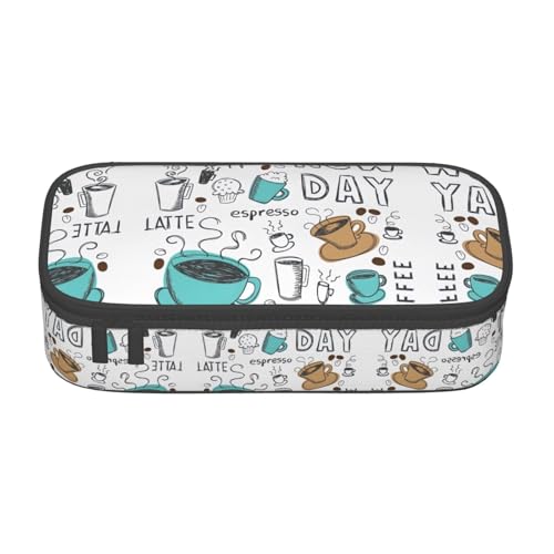 CPyuqw Federmäppchen mit blaugrünen Blumen auf Holzplanken-Druck, Mehrzweck-Stift-Organizer, Schulbedarf, Schreibwaren, Make-up und Bürogebrauch, Köstlicher Kaffee, Einheitsgröße, Schulranzen CPyuqw Federmäppchen mit blaugrünen Blumen auf Holzplanken-Druck, Mehrzweck-Stift-Organizer, Schulbedarf, Schreibwaren, Make-up und Bürogebrauch, Köstlicher Kaffee, Einheitsgröße, Schulranzen von CPyuqw