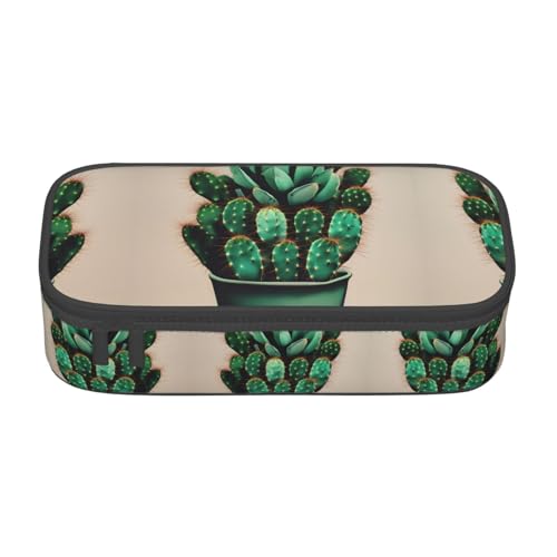 CPyuqw Federmäppchen mit buntem Cupcake-Druck – Mehrzweck-Stift-Organizer, Schulbedarf, Schreibwaren, Make-up und Bürogebrauch, Kaktus Kunst, Einheitsgröße, Schulranzen von CPyuqw