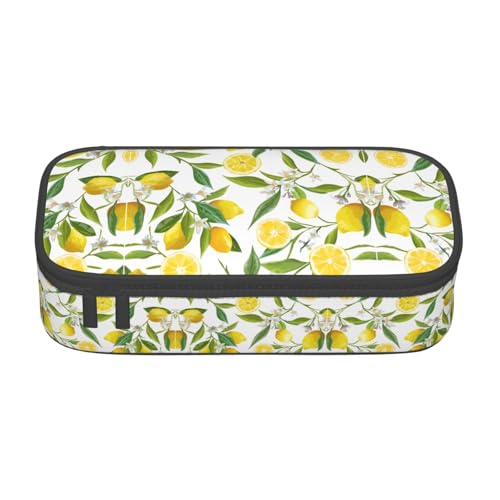 CPyuqw Federmäppchen mit französischem Hahn-Druck, Mehrzweck-Stift-Organizer, Schulbedarf, Schreibwaren, Make-up und Bürogebrauch, Frische tropische Zitronen, Einheitsgröße, Schulranzen CPyuqw Federmäppchen mit französischem Hahn-Druck, Mehrzweck-Stift-Organizer, Schulbedarf, Schreibwaren, Make-up und Bürogebrauch, Frische tropische Zitronen, Einheitsgröße, Schulranzen von CPyuqw