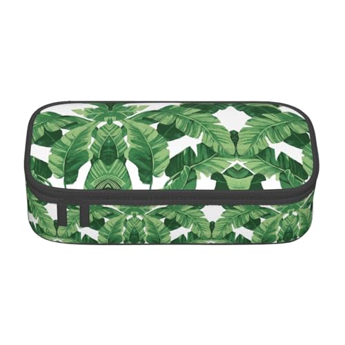 CPyuqw Federmäppchen mit niedlichem Vogelmotiv, Mehrzweck-Stift-Organizer, Schulbedarf, Schreibwaren, Make-up und Bürogebrauch, Süße grüne Palmenblätter., Einheitsgröße, Schulranzen von CPyuqw