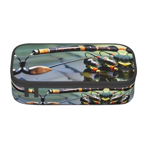 CPyuqw One Basket Federmäppchen mit Zitronen-Aufdruck – Mehrzweck-Stift-Organizer, Schulbedarf, Schreibwaren, Make-up und Bürogebrauch, Angelrute, Einheitsgröße, Schulranzen von CPyuqw