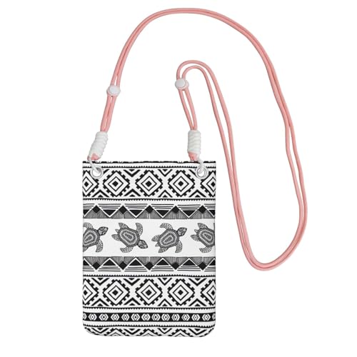 CPyuqw Schwarze Carry Crossbody Geldbörse für Frauen - Universal Ethno Turtle Striped Print Handytasche Leicht für Outdoor-Aktivitäten, rose, Einheitsgröße CPyuqw Schwarze Carry Crossbody Geldbörse für Frauen - Universal Ethno Turtle Striped Print Handytasche Leicht für Outdoor-Aktivitäten, rose, Einheitsgröße von CPyuqw