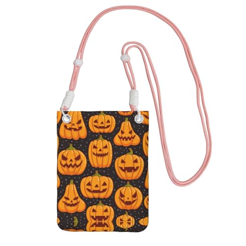 CPyuqw Schwarze Carry Crossbody Geldbörse für Frauen - Universal Halloween Kürbis Muster Druck Handytasche Leicht für Outdoor-Aktivitäten, rose, Einheitsgröße CPyuqw Schwarze Carry Crossbody Geldbörse für Frauen - Universal Halloween Kürbis Muster Druck Handytasche Leicht für Outdoor-Aktivitäten, rose, Einheitsgröße von CPyuqw