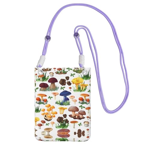 CPyuqw Schwarze Carry Crossbody Geldbörse für Frauen - Universal Japanische Malerei Pilz Druck Handytasche Leicht für Outdoor-Aktivitäten, violett, Einheitsgröße CPyuqw Schwarze Carry Crossbody Geldbörse für Frauen - Universal Japanische Malerei Pilz Druck Handytasche Leicht für Outdoor-Aktivitäten, violett, Einheitsgröße von CPyuqw